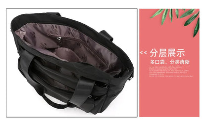 Simple and Fashionable Ladies Tote Bag Large-capacity Women's Lightweight Shoulder Bag Trendy Casual Hand-held Messenger Bag