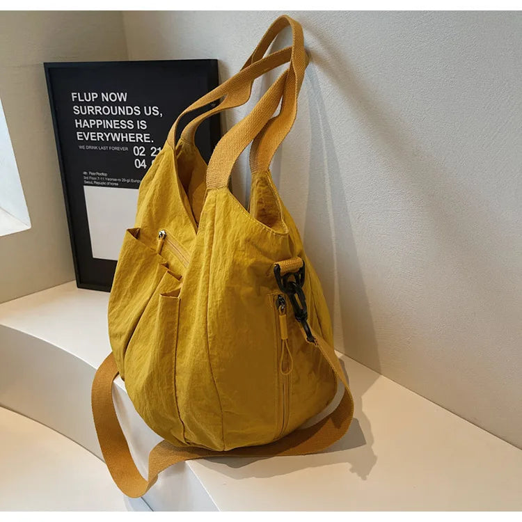 Summer New Large Capacity Crossbody Bag Nylon Fashionable Single Shoulder Handbag Women's Casual Tote Bag
