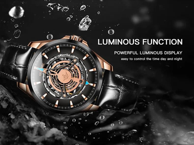 OUPINKE 3206 Mens Watches  Automatic Mechanical Wristwatch For Man Stainless Steel Waterproof Luminous Sapphire Luxury Original