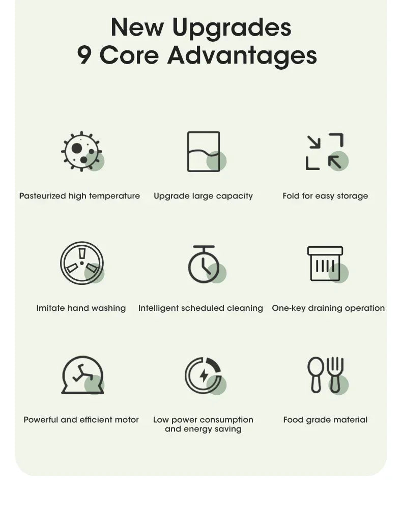 Mini Folding Washing Machine with Spin Dryer | Portable Laundry Washer for Underwear, Socks & Baby Clothes – Compact & Powerful