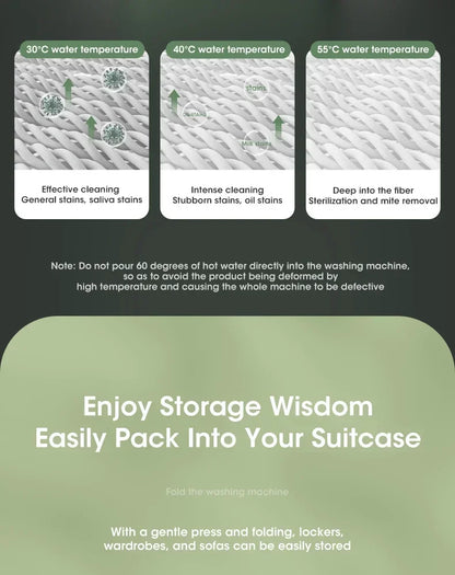 Mini Folding Washing Machine with Spin Dryer | Portable Laundry Washer for Underwear, Socks & Baby Clothes – Compact & Powerful