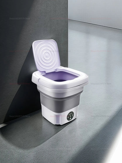 8L Portable Folding Washing Machine | Compact Travel Laundry Bucket for Clothes, Socks & Underwear – Home & Camping Washer