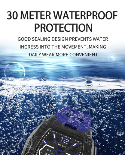 Multifunctional Sports Watches For Men Outdoor Waterproof Alarm Clock LED Digital Luminous Display Students Electronic Watch