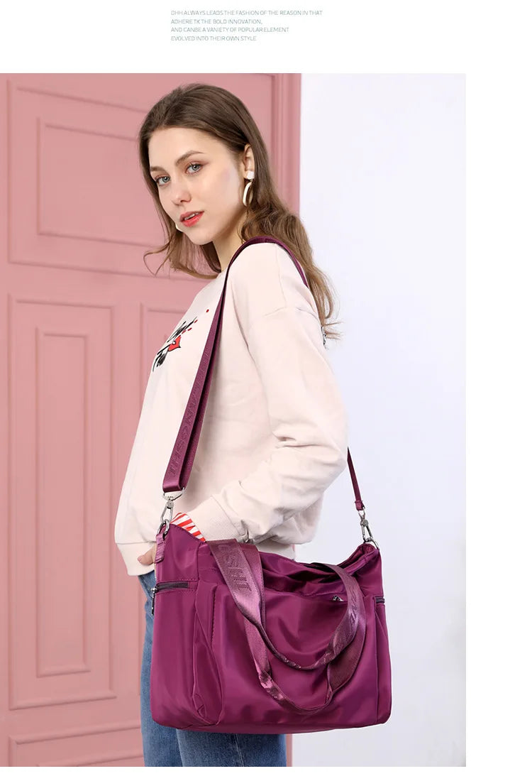 Simple and Fashionable Ladies Tote Bag Large-capacity Women's Lightweight Shoulder Bag Trendy Casual Hand-held Messenger Bag