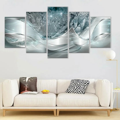 5Pcs Modern Landscape Canvas Wall Art | Exquisite Home Decoration Painting for Living Room & Bedroom