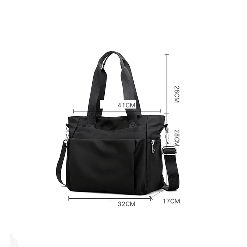 Simple and Fashionable Ladies Tote Bag Large-capacity Women's Lightweight Shoulder Bag Trendy Casual Hand-held Messenger Bag
