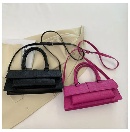 Fashion Ladies Shoulder Bag 2025 New Purses and Handbags High Quality PU Stone Pattern Crossbody Bag for Women Armpit Clutch Bag