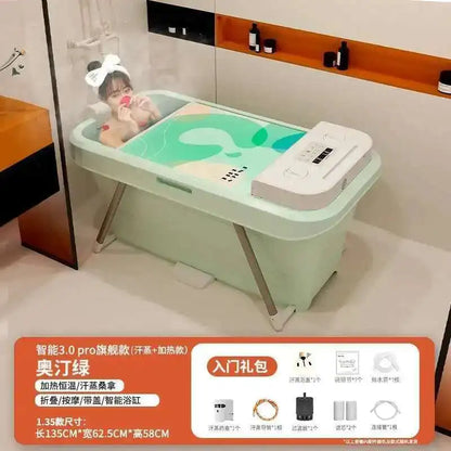 Automatic Foldable Spa Bathtub Heating Sweat Steaming Bathtub Comfortable Home Portable Bucket Adult Full Body Bath Bucket T
