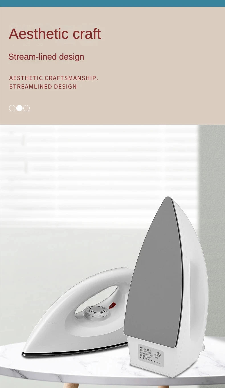 1000W Portable Electric Dry Iron | 5-Gear Adjustable Heat Control for Home & Travel