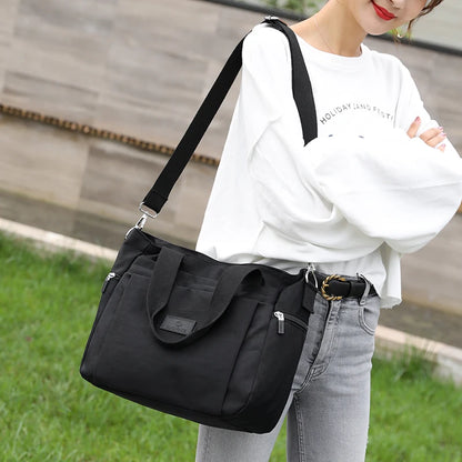Fashion Large Capcity Women Causal Tote High Quality Durable Nylon Shoulder Bag Female Fabric Big Handbag Shopping Bag