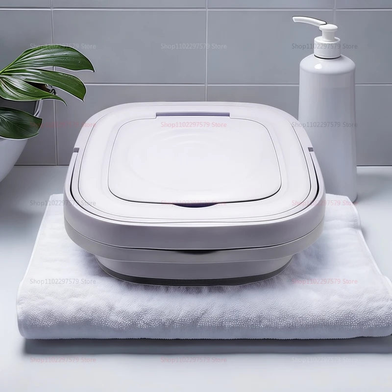 8L Portable Folding Washing Machine | Compact Travel Laundry Bucket for Clothes, Socks & Underwear – Home & Camping Washer