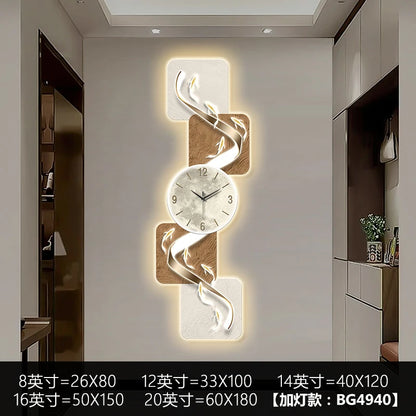 Modern Nine Fish LED Wall Clock | Artistic Silent Mural Clock with Luminous Design for Living Room & Home Decoration