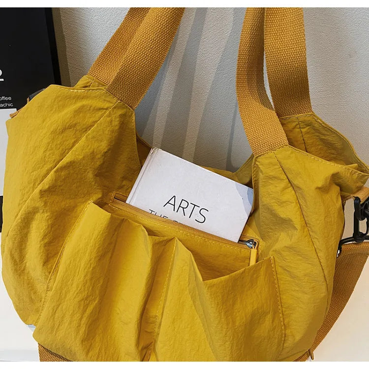 Summer New Large Capacity Crossbody Bag Nylon Fashionable Single Shoulder Handbag Women's Casual Tote Bag