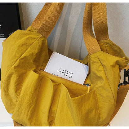 Summer New Large Capacity Crossbody Bag Nylon Fashionable Single Shoulder Handbag Women's Casual Tote Bag