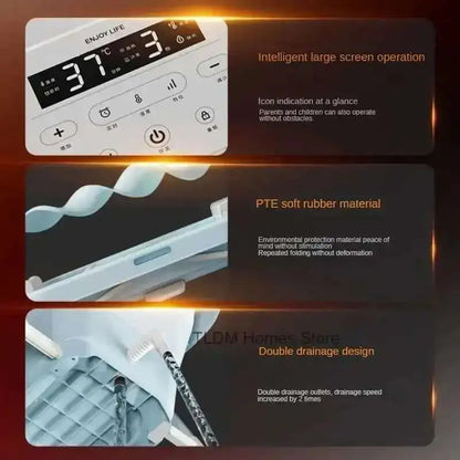 Automatic Foldable Spa Bathtub Heating Sweat Steaming Bathtub Comfortable Home Portable Bucket Adult Full Body Bath Bucket T