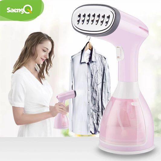 SaengQ 1500W Handheld Garment Steamer | Fast-Heat Portable Fabric Steam Iron with 280ml Tank for Clothes & Home Use