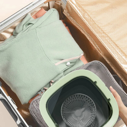 6L/11L Foldable Portable Washing Machine with Spin Dryer | Ultrasonic Mini Washer for Clothes, Underwear & Travel Use