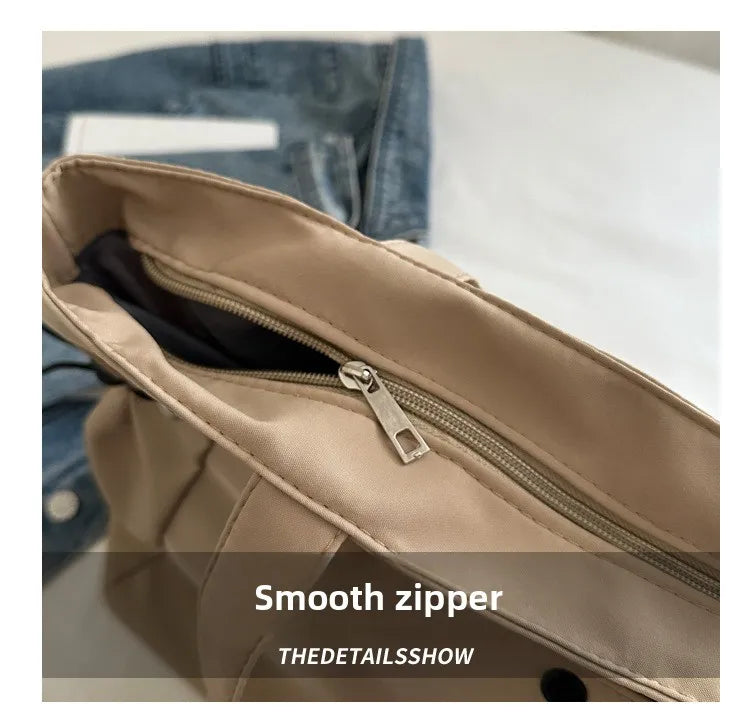 Casual Fashion Large Capacity Tote Bag Simple Travel Bag Women Large Shoulder Bag Aesthetic Handbags Drawstring Tote Handbag