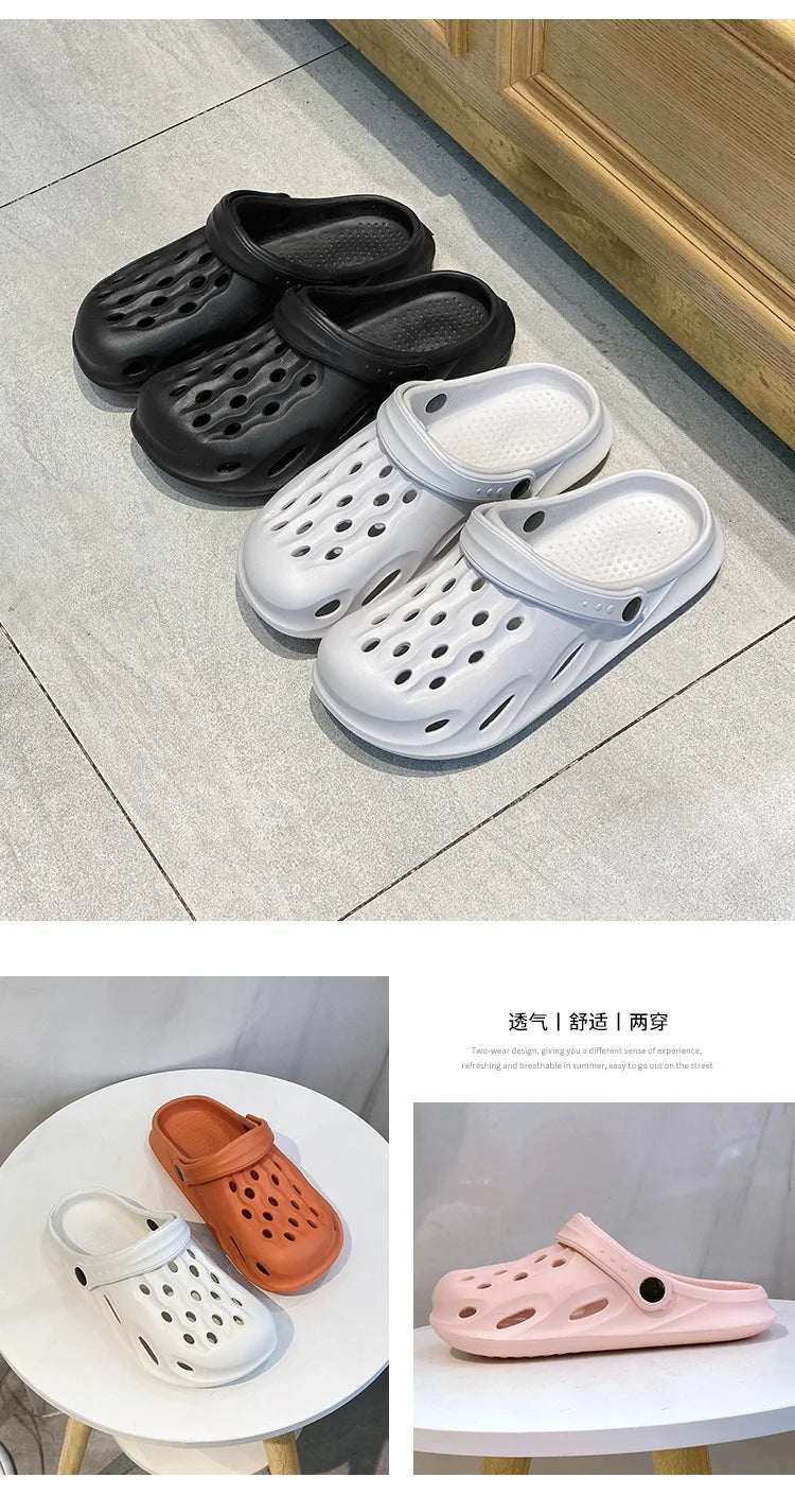 Fashion Women Slippers New Summer Slippers Outdoor Beach Slippers Classic Soft Men Garden Slippers Home Men Clogs Slippers