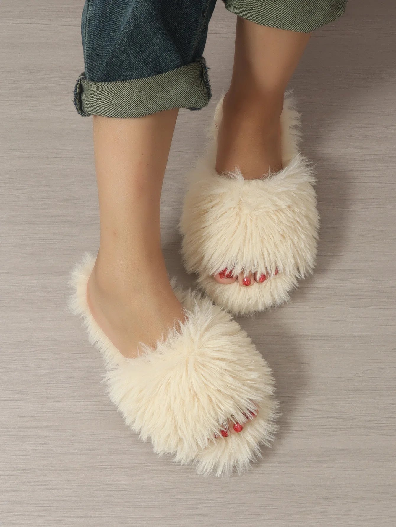 Women's Indoor Slippers 2024 Autumn and Winter New Plush Home Lazy Slippers Anti slip Durable Fashion Warm Sandals Slippers