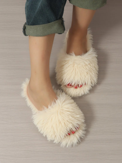 Women's Indoor Slippers 2024 Autumn and Winter New Plush Home Lazy Slippers Anti slip Durable Fashion Warm Sandals Slippers