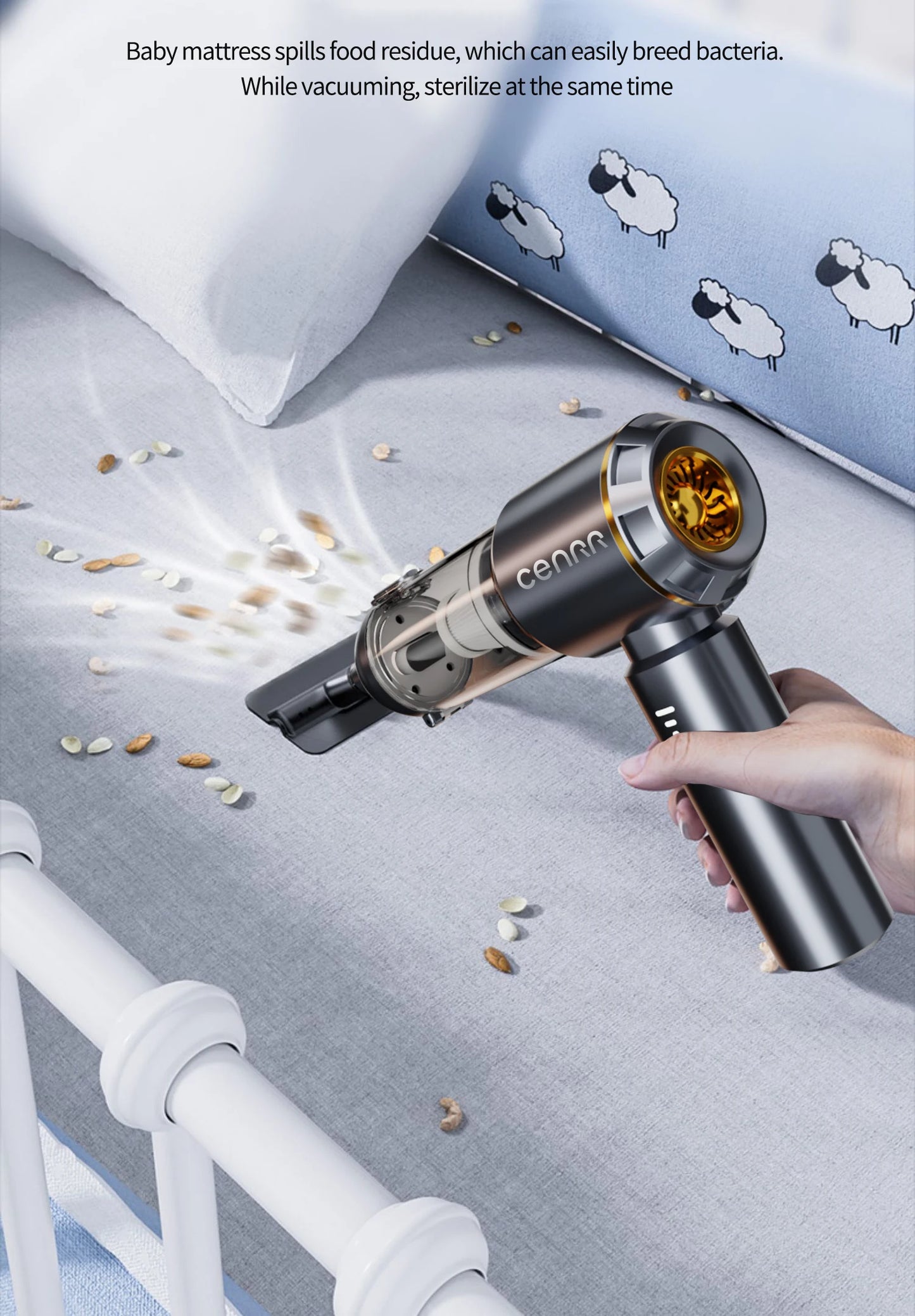 CENRR 998000PA Car Vacuum Cleaner Strong Suction Cordless Wireless Cleaner Handheld Portable Vacuum Cleaner Cleaning Machine