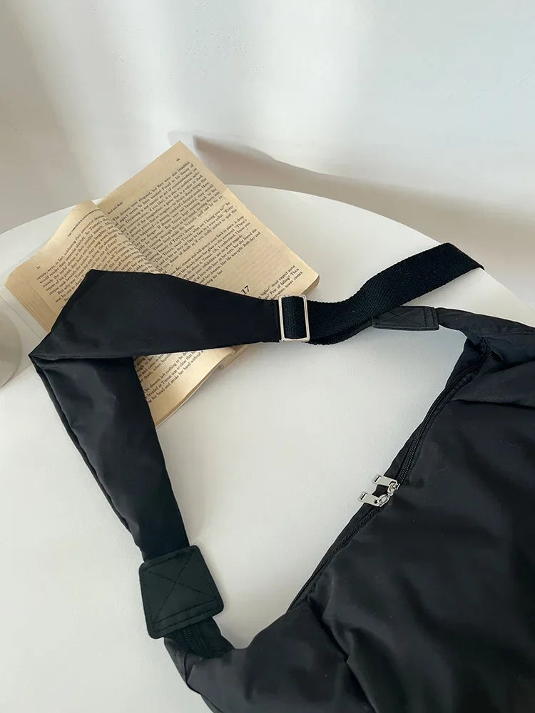 Fashion Women Large Capacity Crossbody Shoulder Bag Down Cotton Casual Simple And Versatile