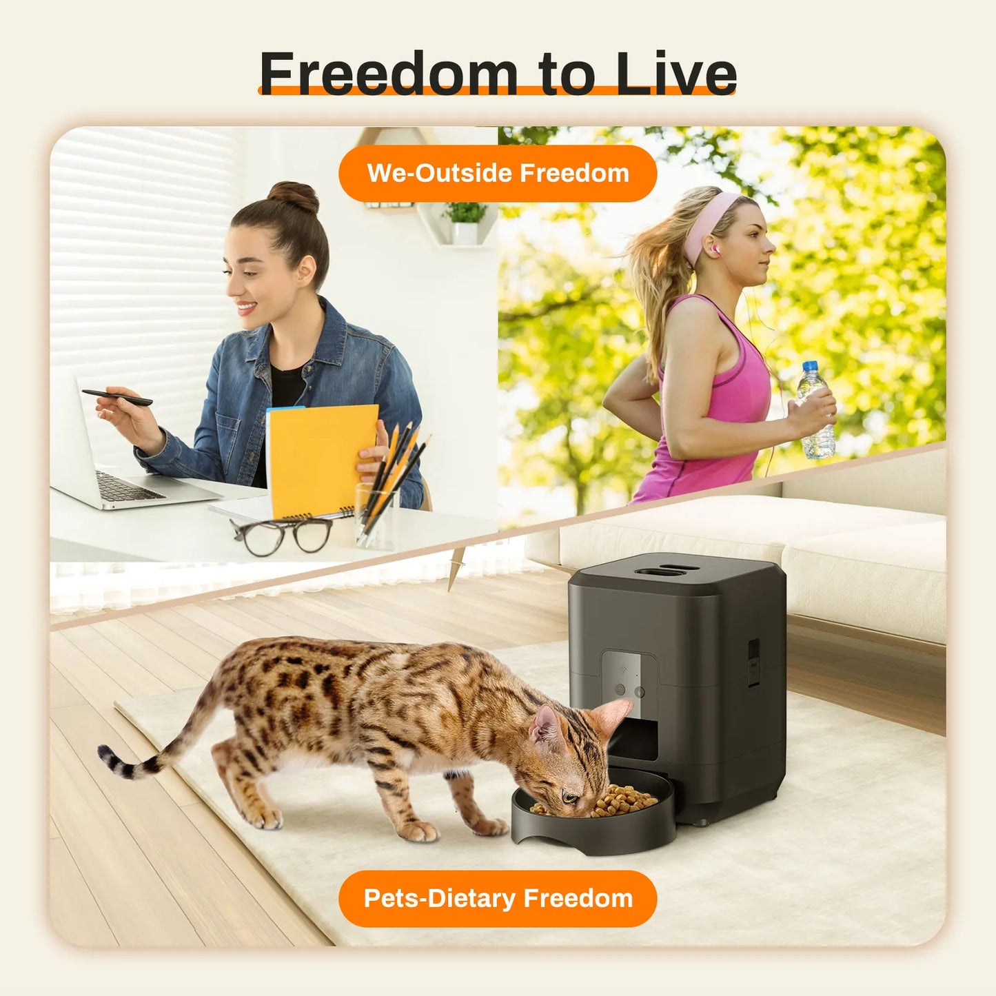Smart  Automatic Cat & Dog Feeder Quantitative Automatic Timed Cat & Dog Food