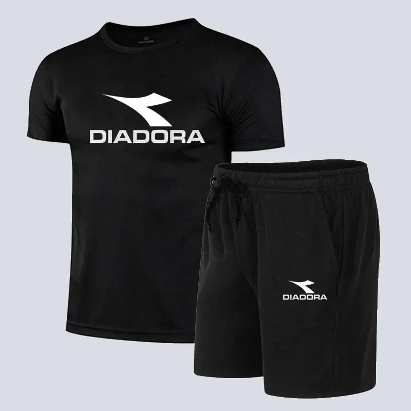 Summer Fashion Sets Men's Shorts Set Men's Quick Drying Breathable Sports Set Short Sleeve T-shirt Set Men's Jogging Set