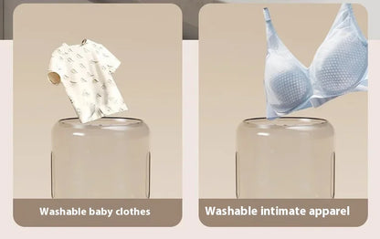 Mini Dual-Tub Washing Machine Portable Washer For Underwear/Socks 3L Capacity Blue Light Sterilization Easy Drain