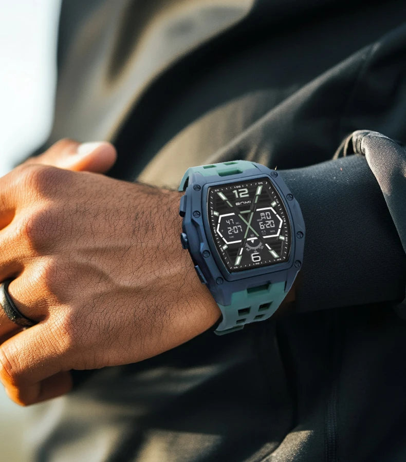 Multifunctional Sports Watches For Men Outdoor Waterproof Alarm Clock LED Digital Luminous Display Students Electronic Watch