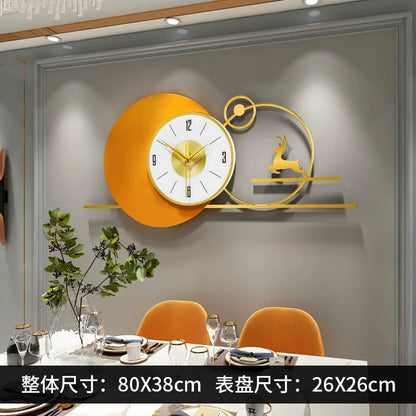 Luminous Modern Wall Clock | Luxury Large Creative Art Clock for Bedroom, Living Room & Restaurant Decor