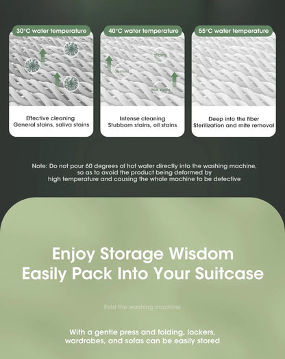 Mini Folding Washing Machine with Dryer | Portable Travel Laundry Washer for Socks & Underwear – 110V-240V (EU/US Plug)