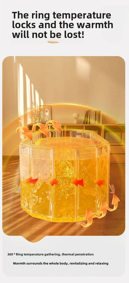 Folding Adult & Kids Bath Bucket | Portable Full-Body Bathtub for Home, Family & Couples