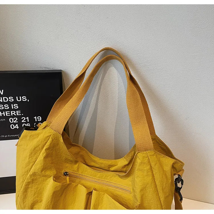 Summer New Large Capacity Crossbody Bag Nylon Fashionable Single Shoulder Handbag Women's Casual Tote Bag