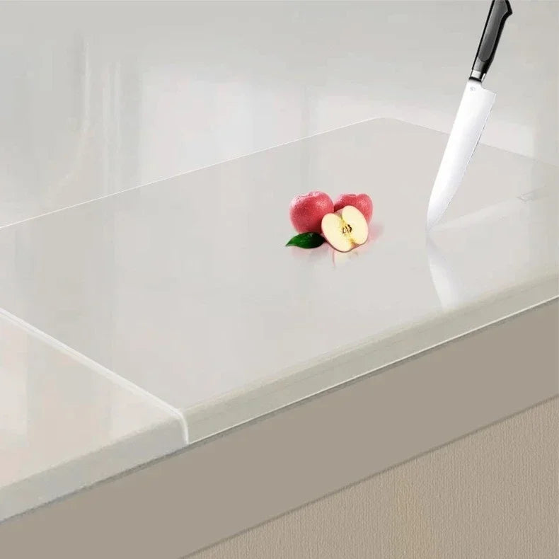 1pc Large Black /White Acrylic Cutting Board with Countertop Edge with Lip Edge - Hand Wash Only, - Ideal Gift for Parents