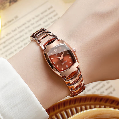 Elegant Women Watches Fashion Square Analog Quartz Watch For Ladies Wristwatch Clock Reloj Mujer（Without Box）