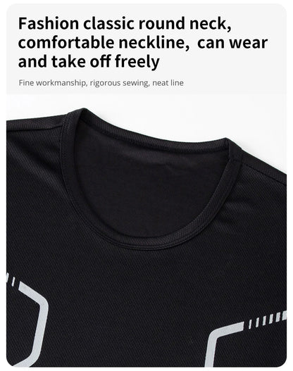 2/4/6 Pcs Plus Size Men's Quick-drying Short-sleeved Shorts Suit Men's Leisure Sports Running Fitness T-shirt Joker Shorts Teen