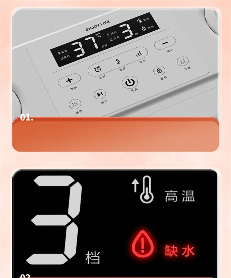 Folding Intelligent Bathtubs Adult Bath Bucket Household Full-body Sweat Steam Sauna Spa Dual-use Thickened Plastic Bath Barrel