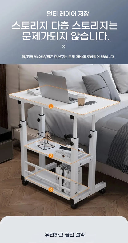 Double-Layer Office Desk Computer Lazy Table with storage shelf Laptop