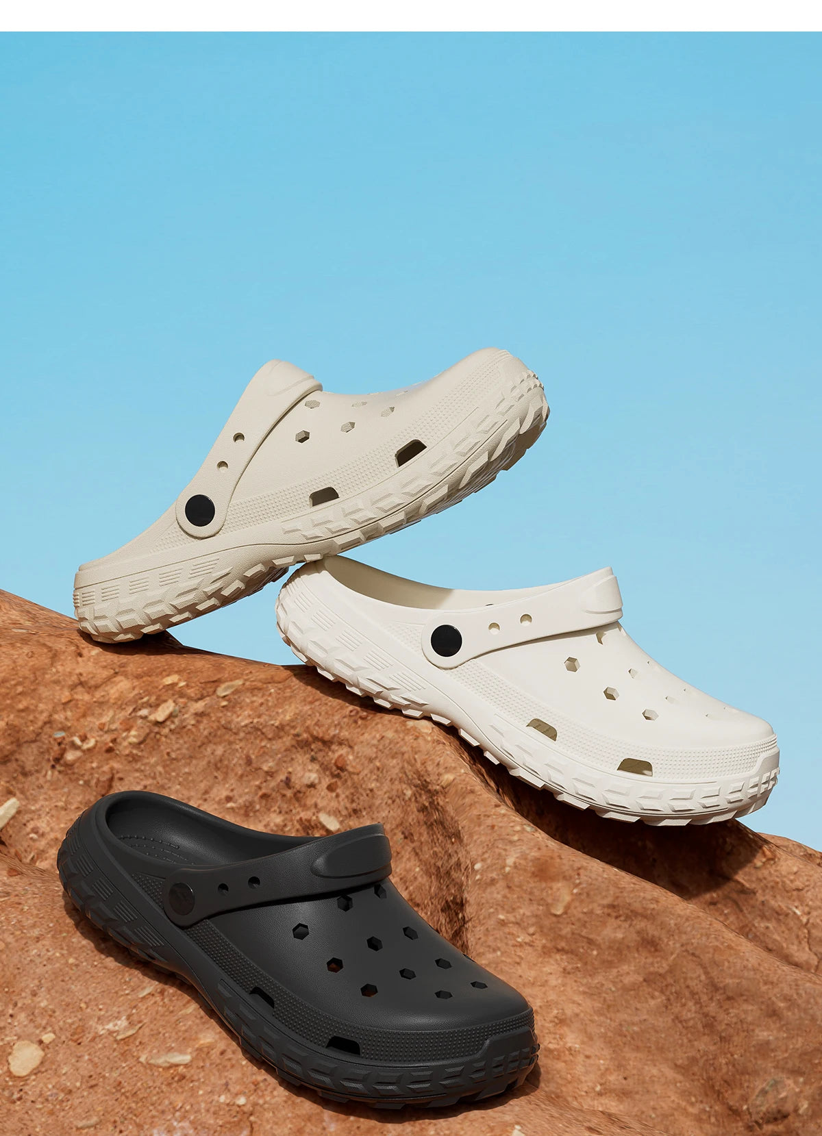 EVA Unisex Hole Shoes Beach Thick Bottom Outdoor Slippers Comfortable Breathable Indoor Slippers