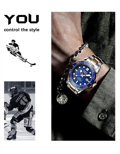 2025 LIGE New Business Mens Watches Top Brand Luxury Dive Watch For Men Waterproof Date Clock Sport Watch Relogio Masculino+Box