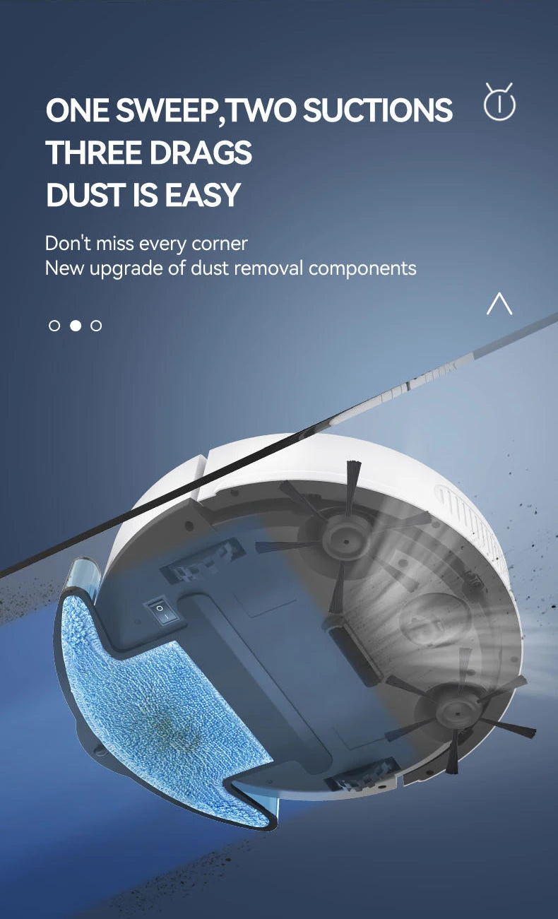 Intelligent Sweeping Robot Large Water Tank Mobile App Remote Control Planning And Cleaning Line Low Noise 2000 Pa Large Suction