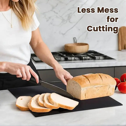 WXCOO Acrylic Cutting Board with Counter Lip Clear Cutting Board for Kitchen Countertop Perfect for Cut Bread Meat Fruit Board