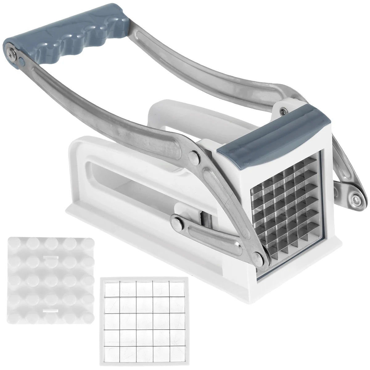 Vegetable Shredder Stainless Steel Potato Chips Maker Chopper French Fry Cutter Machine w 25/49 Holes Blades Manual Food Slicer