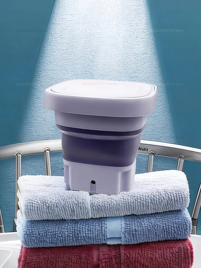 8L Portable Folding Washing Machine | Compact Travel Laundry Bucket for Clothes, Socks & Underwear – Home & Camping Washer