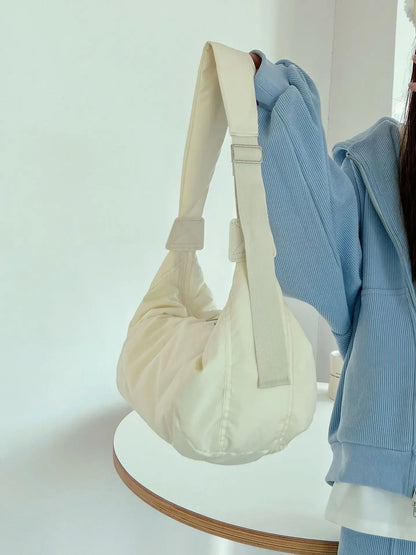 Fashion Women Large Capacity Crossbody Shoulder Bag Down Cotton Casual Simple And Versatile