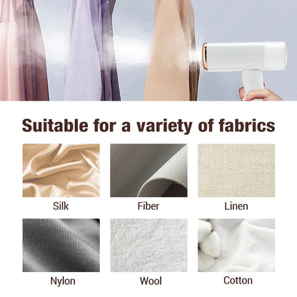 Portable 130ml Handheld Garment Steamer | 1000W Fast-Heat Fabric Steamer for Home & Travel