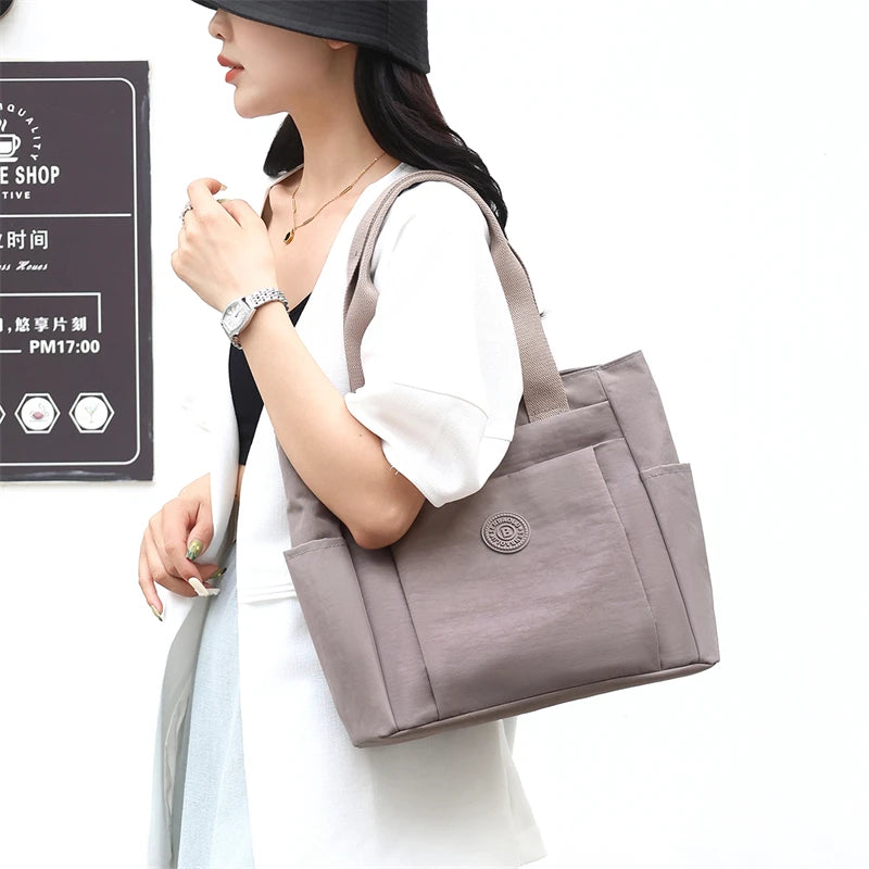 Fashion Casual Women Top Handle Handbag High Quality Fabric Women's Shoulder Bag Large Capacity Girls Casual Tote Bag SAC