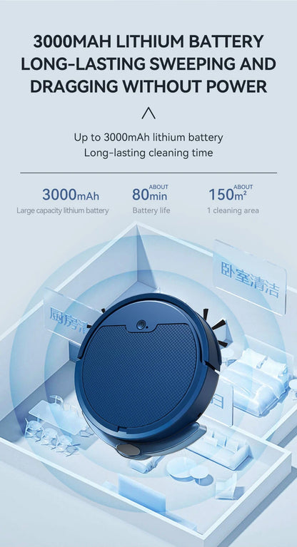 Intelligent Sweeping Robot Large Water Tank Mobile App Remote Control Planning And Cleaning Line Low Noise 2000 Pa Large Suction
